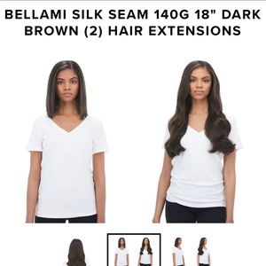 Bellami Silk Seam Hair Extensions - 18” Dark Brown